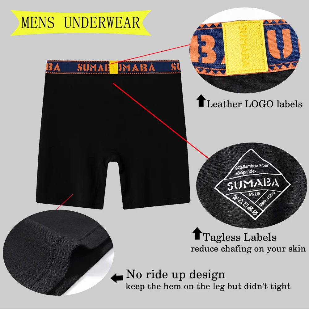 2021 New Arrivals Men's Bamboo-Fiber Breathable Bodysuit Open Fly Pure Color Men Boxer Briefs Slip Homme Boxershorts Fashion