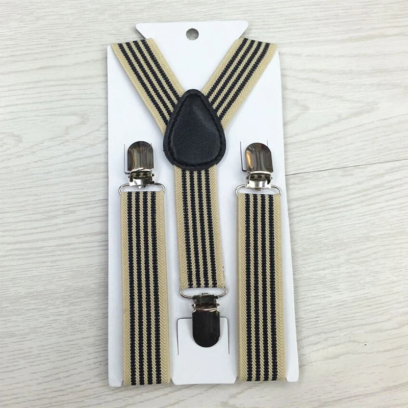 

Unisex Children Striped Retro Strap Clip Belts Casual Fashion Braces Suspenders Belt Anti-drop Belts Buckle