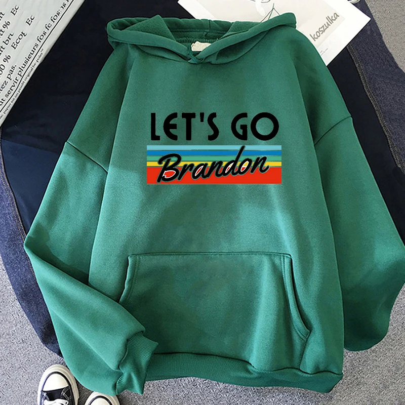 

Fashion Lets Go Brandon Men letter print Hoodie Unisex Oversized Sweatshirt Casual Hoody Harajuku Streetwear Hip Hop basic Tops