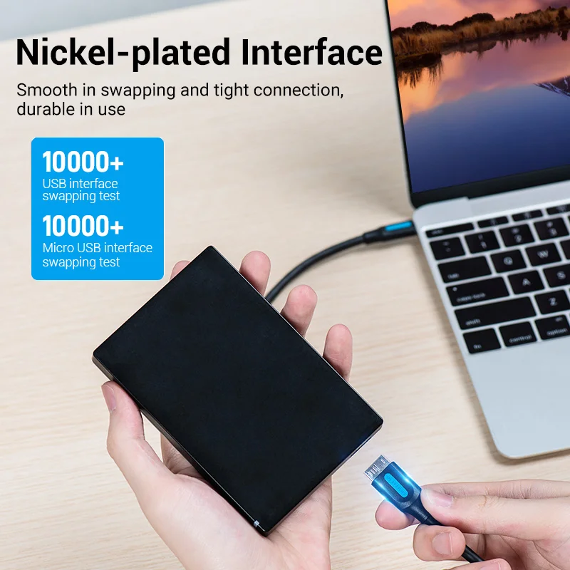 Фото Vention USB 3.0 Type C к Micro B кабельный разъем для SSD HDD внешний жесткий диск смартфон MacBook PC Vention USB 3.0 Type C к Micro B кабельный разъем для SSD HDD внешний жесткий диск смартфон MacBook PC