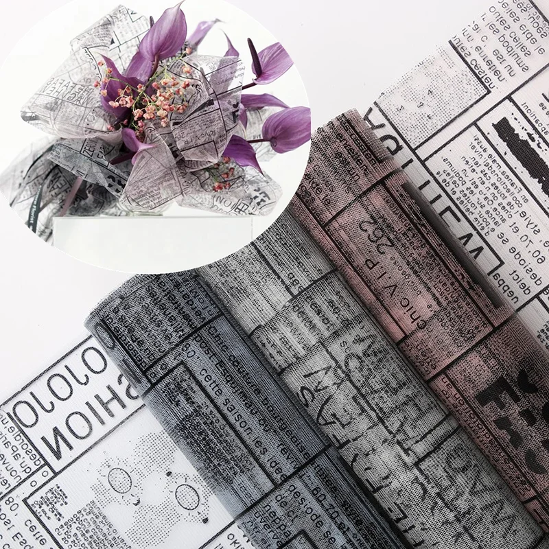 

50cmx5yard/roll Soft Gauze Net Wrapping Paper Flower Bouquet Florist Supplies DIY Decor Valentine's Day Flower gift Wrap