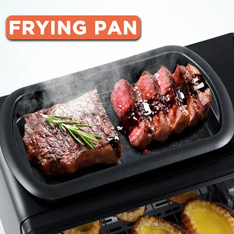 3 in 1 breakfast machine multifunction drip coffee maker electric oven frying pan toaster pizza bread grilled chicken wings free global shipping