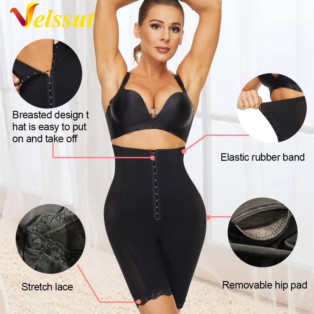 Velssut Women High Waist Butt Lifter Tummy Control Panties Body Shapewear Slimming Pants Waist Trainer Body Shaper Shapewear