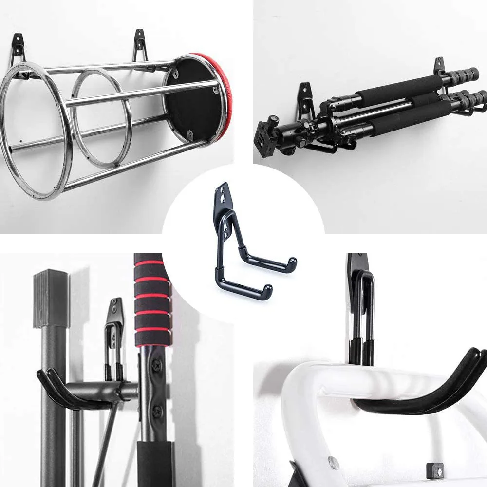 Metal Hook Garage Organizer Wall Mount Bicycle Support Hooks Anti-slip Storage Hook For Ladders Garden Tool Bike Accessories