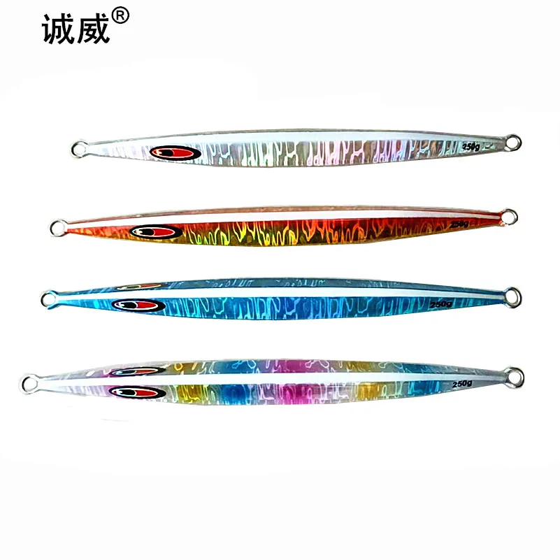 

Flowingcrowbar 250g 210g Deepsae triabgle Rotating jig fishing lure Quick spin down luminos tail small jig lure
