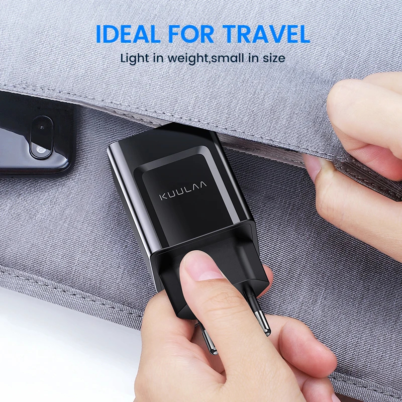 KUULAA 18W Быстрая зарядка3.0 Мобильный телефон USB зарядное устройство ЕС Plug Wall Charger QC 3.0 Адаптер Быстрого зарядного устройства для Xiaomi Huawei Samsung
