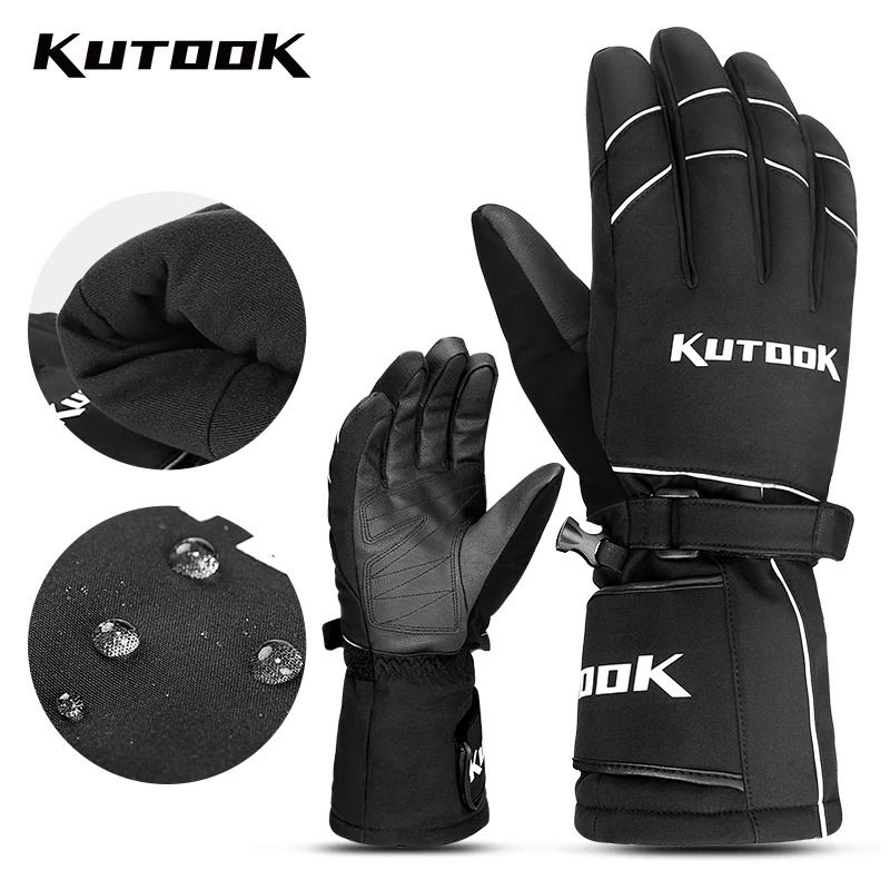 Зимние лыжные перчатки kutake для мужчин и женщин зимние водонепроницаемые