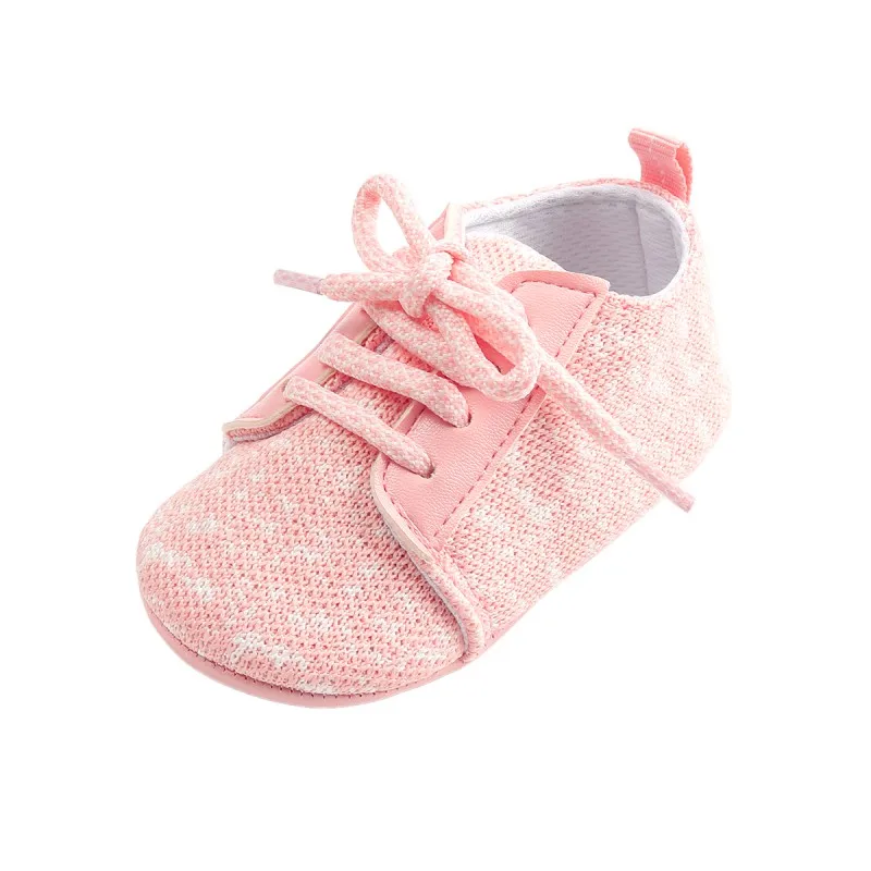 Zapatos de primavera y oto&ntilde;o para beb&eacute; reci&eacute;n nacido, zapatillas cl&aacute;sicas e informales con cordones, primeros pasos-5
