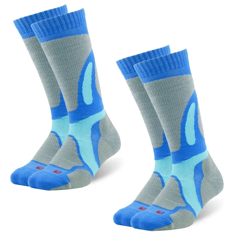 2 pair blue gray 2 пары носков из мериносовой шерсти, ZEALWOOD, унисекс, походные треккинговые носки, теплые носки для зимы, женские носки, мужские носки - Цвет: 2 pair blue gray