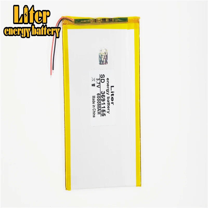 3 7 V 6000mAH 3691155 3590155 PLIB (полимерный литий ионный аккумулятор) аккумулятор для
