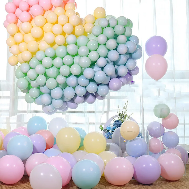 100 шт. 5 ''мгновенной проявки Macaroon латексные воздушные шары для свадьбы