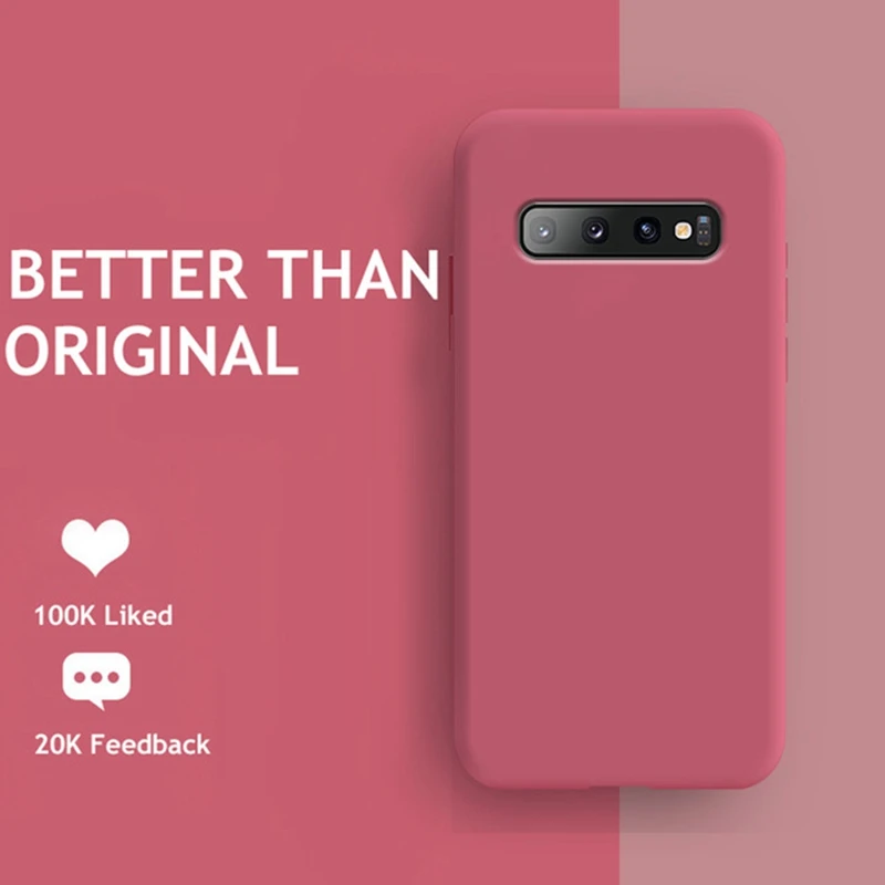 Официальный магазин оригинальный силиконовый чехол для Samsung Galaxy S21 Ultra S20 FE S10 Plus Note