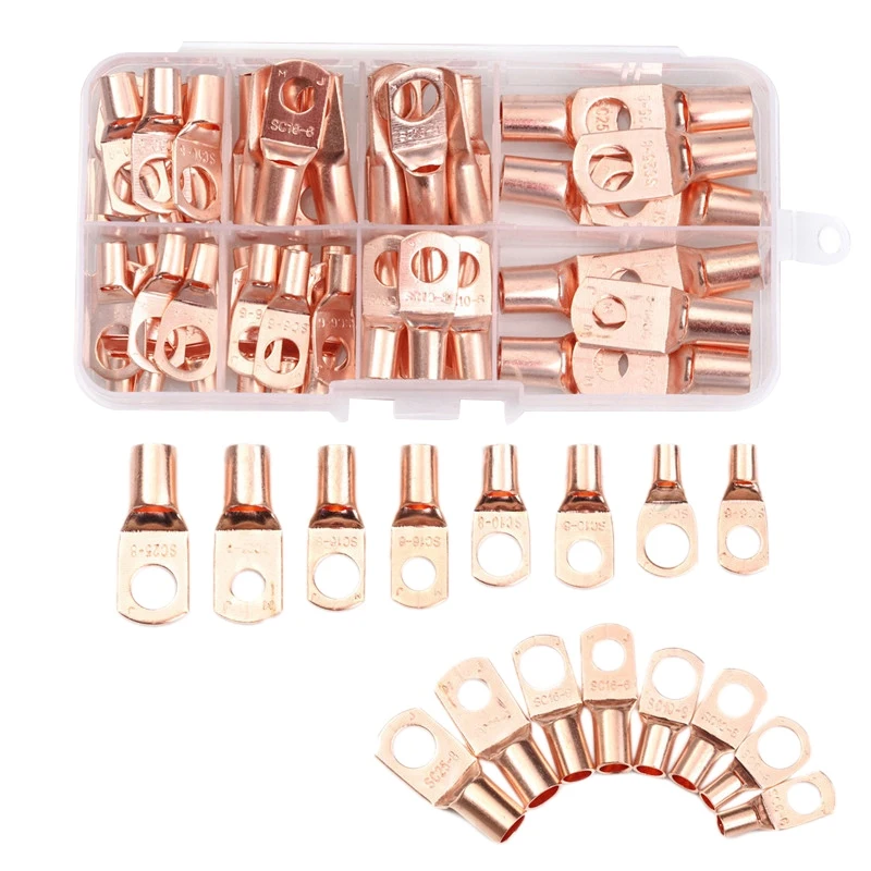 60 шт с отверстием для болта из луженой меди кабельные наконечники Батарея