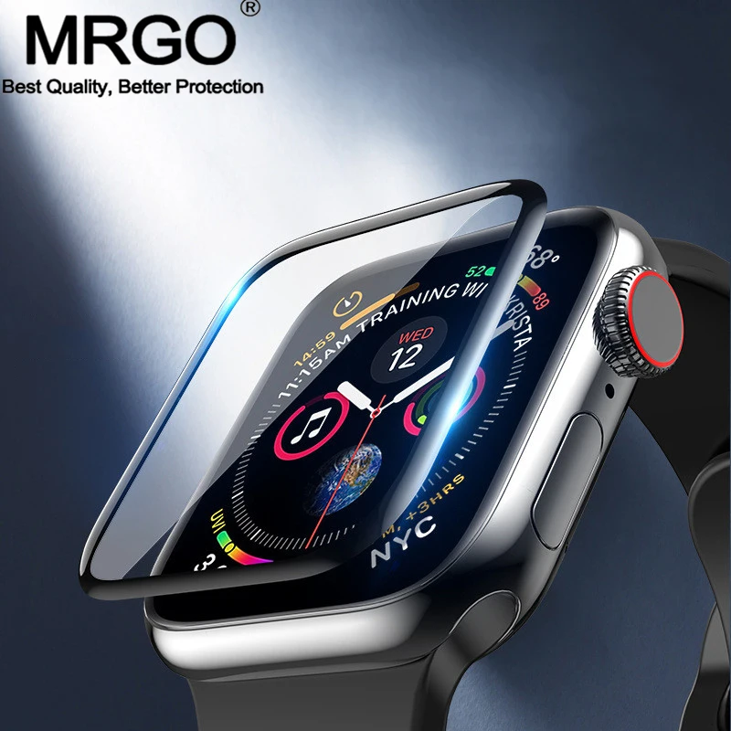 Закаленное 3d стекло с полным покрытием для Apple Watch серии 3 2 1 38 мм 42 Защита экрана