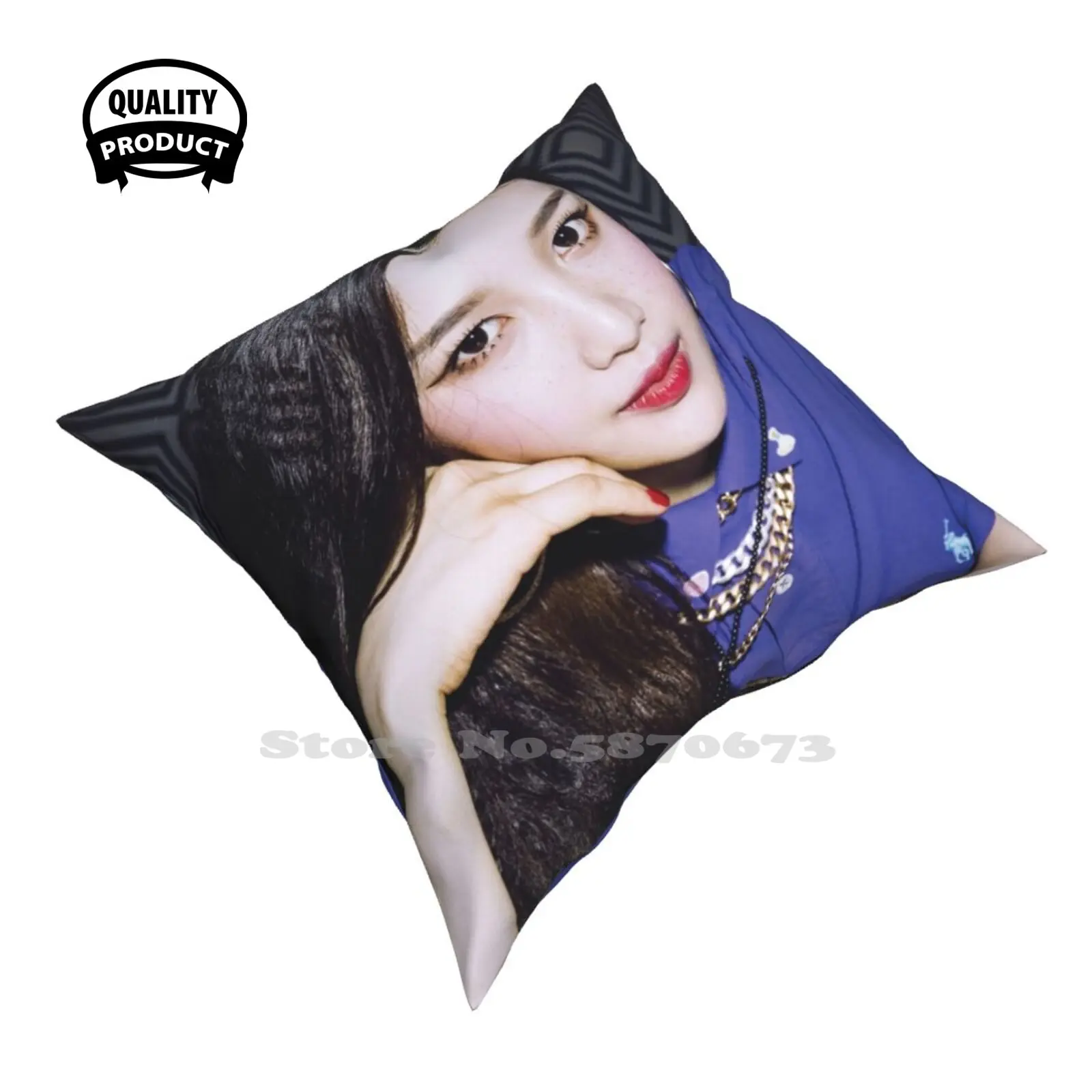 Красная бархатная забавная Милая декоративная квадратная наволочка г. Ирен