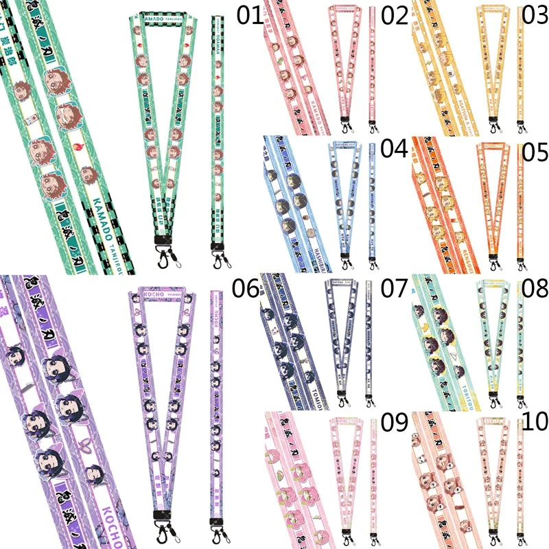 

Demon Slayer Kimetsu No Yaiba Keys Phone Neck Strap Hanging Rope Badge Holders Keychains Lanyard Rope Bag Hanging Accessories