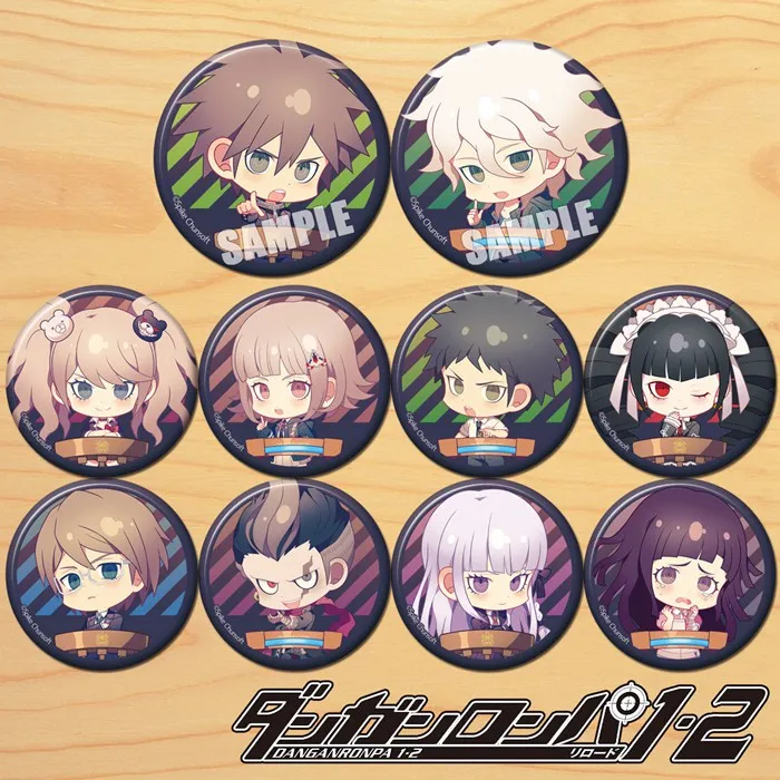 

Anime Danganronpa Hinata Hajime Nagito Komaeda Nanami ChiaKi 58mm Figure Badge Round Brooch Pin Gifts Kids Collection Toy