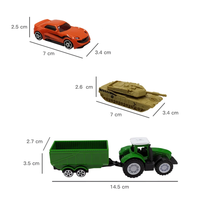 4 шт. Diecast игрушки 1:64 модель строительной машины для малышей с изображением