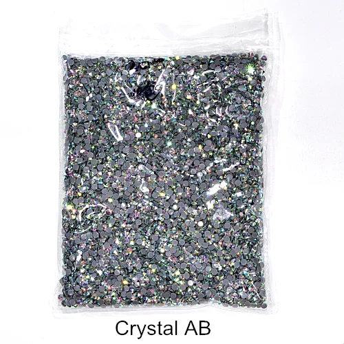 Crystal AB Высокого качества Стразы горячего крепления SS6-SS40 кристалл AB Большая упаковка железа на горячей исправить Стразы для мотив дизайн B1290 - Цвет: Crystal AB