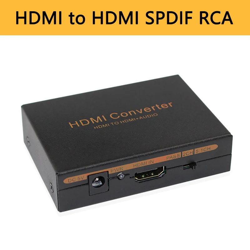 HDMI аудио сплиттер экстрактор конвертер Оптический SPDIF RCA L/R выход с 2 0/5.1CH