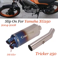 slip on for yamaha tricker xg250 xt250 motorcycle exhaust system muffler escape modified contact middle pipe adapter connect