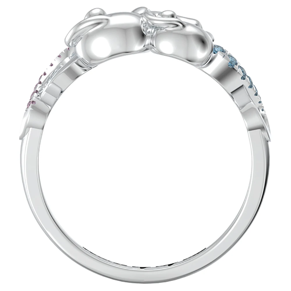 Кольцо с камнем для женщин двумя кошками | Украшения и аксессуары