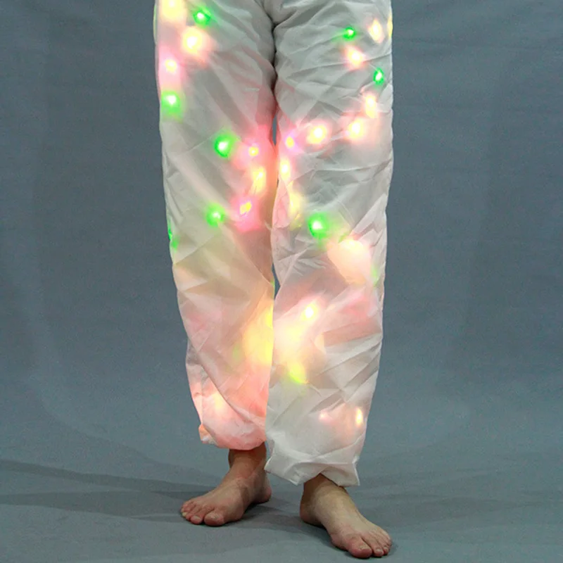 Newest LED Luminous Pants Colorful Luminous Pants for Halloween Nightclub Bar Dance Show LED Props Pants