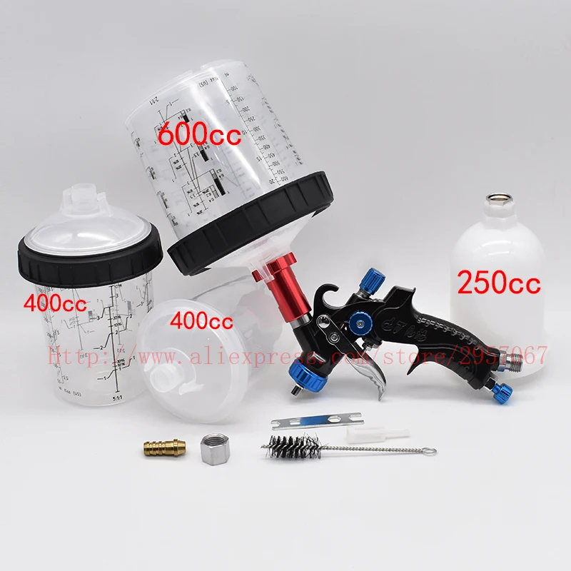 

mini spray gun manual spray gun airbrush 1.0mm 160cc 400cc 600cc paint mixing cup spray gun adapter spray gun accessories