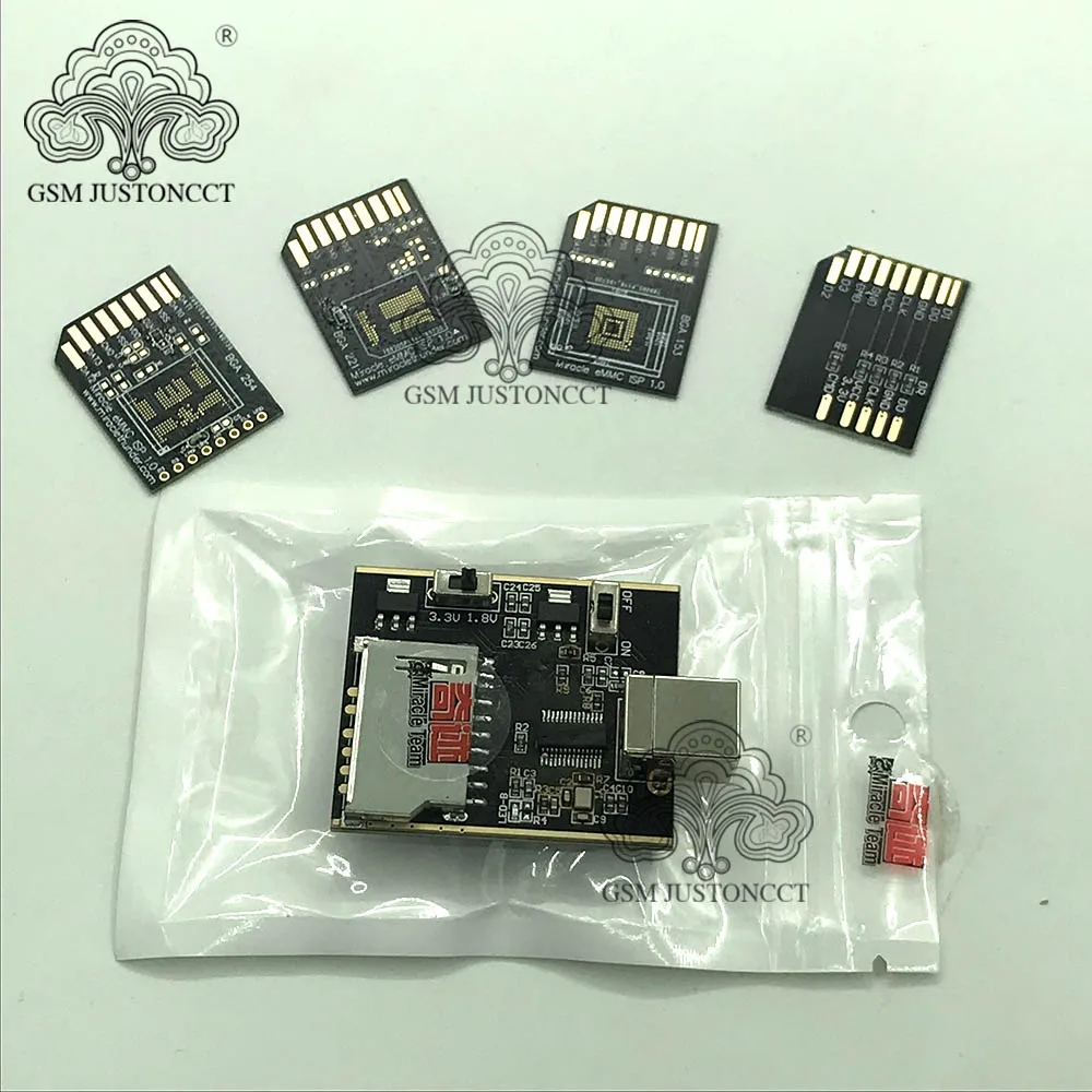 NEW ORIGINAL MIRACLE eMMC Plus Tool / Miracle eMMC adapter 5 IN 1 for Bga 153,221,254 plate