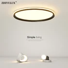 Простая светодиодная люстра с дистанционным затемнением, современные светильники золотого, черного, белого цветов, лампы для гостиной, столовой, спальни, коридора, на плоской подошве