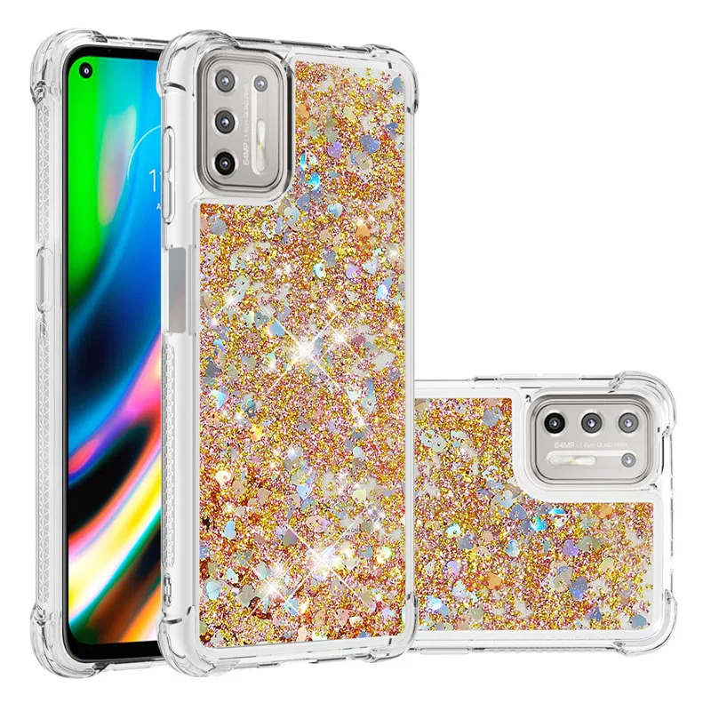 Чехол для Motorola Moto G9 Plus Роскошный чехол с динамическим жидким блеском телефона