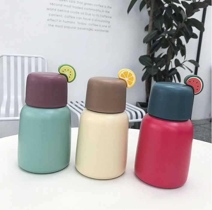 Новые мини вакуумные бутылки мультфильм фрукты градиент Бутылка Спорт фруктовый