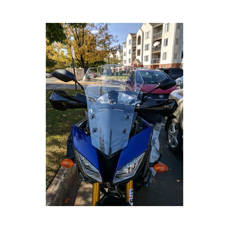 Мотоцикл двойной пузырь лобовое стекло ветер экран для Yamaha FJ 09 FJ09 MT09 MT-09 Tracer дым черный Иридиум
