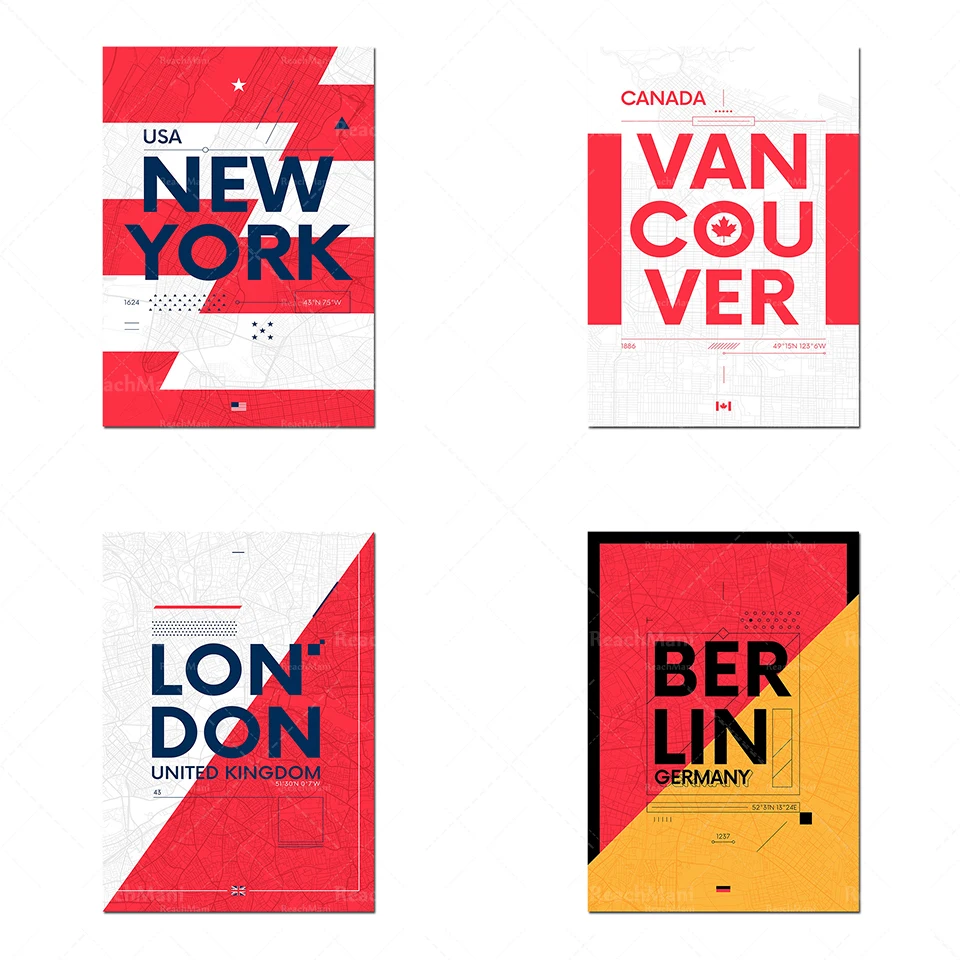 

Madrid, Spain, Berlin, Germany, New York, Vancouver, Canada, London travel posters, travel gifts, travel art, London posters, tr