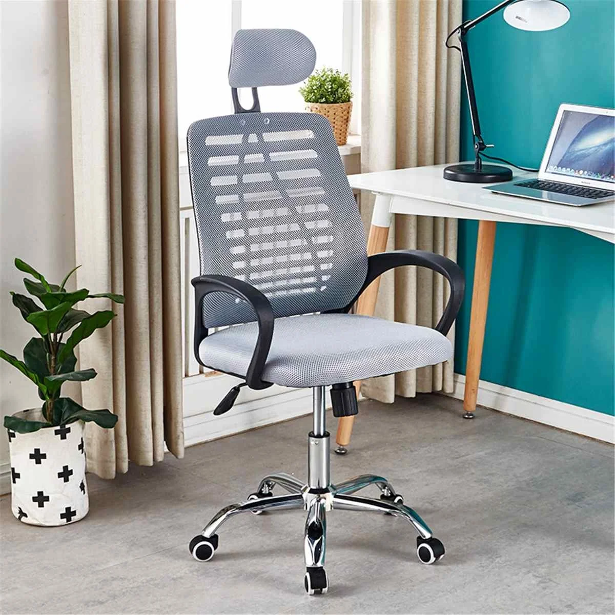 

Adable office swivel chair, ergonomic mesh ba port, game computer chair, office chair with head pillow.