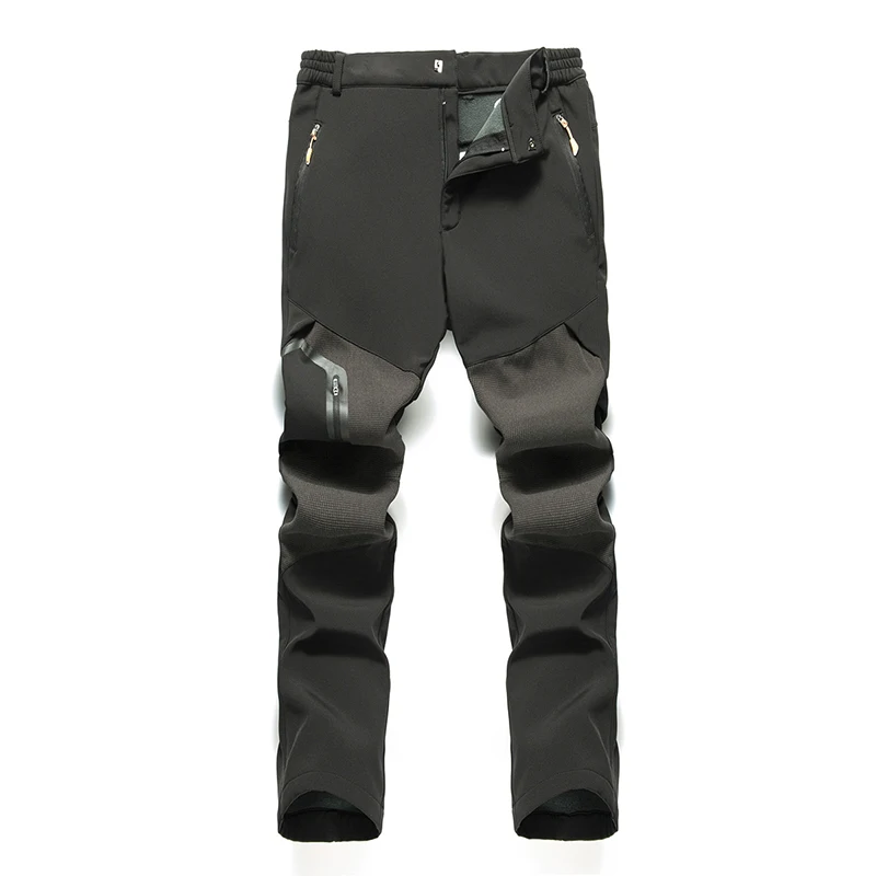 Fecocozy мужские зимние походные брюки Софтшелл спортивные флисовые для альпинизма