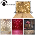 Allenjoy фотография фон с деревянным полом Золотое любовное сердце освещение с эффектом Боке 14 день Святого Валентина вечерние фотостудия photophone