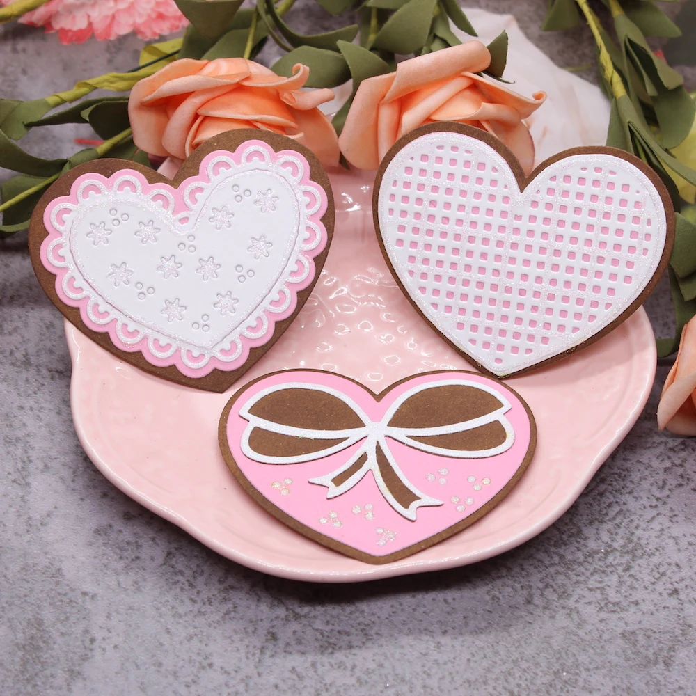 

KSCRAFT, рождественские сердца, печенье, металлические штампы, трафареты для «сделай сам», скрапбукинг, декоративное тиснение, «сделай сам», бу...