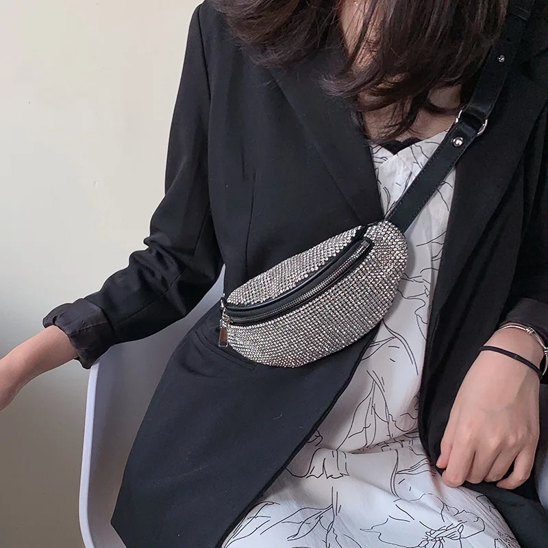 Индивидуальная Женская нагрудная сумка Стразы 2020 Новая Элегантная Модная