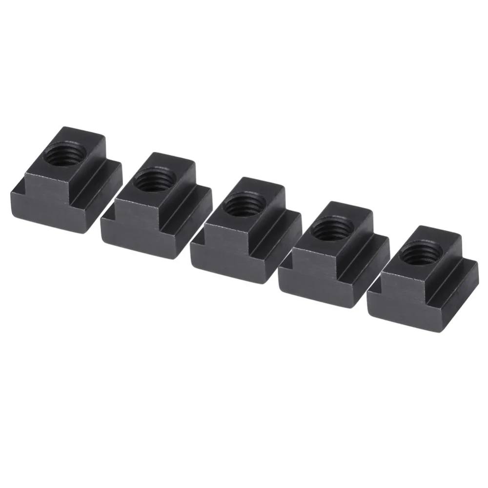 5Pcs M12 Carbon Steel T Block Square Nuts Aluminium Profile Clamping Table Slot Nut T-Track Sliding Hammer Head Fasteners | Обустройство