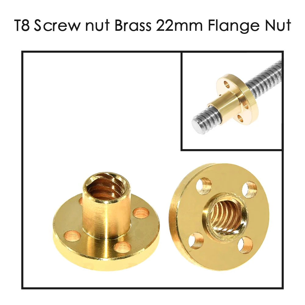 

3D Printer Accessoris Copper Trapezoidal Lead Screw Nut T8 pitch 2mm for Lead 2/8mm screw stepper motor rail screw CNC