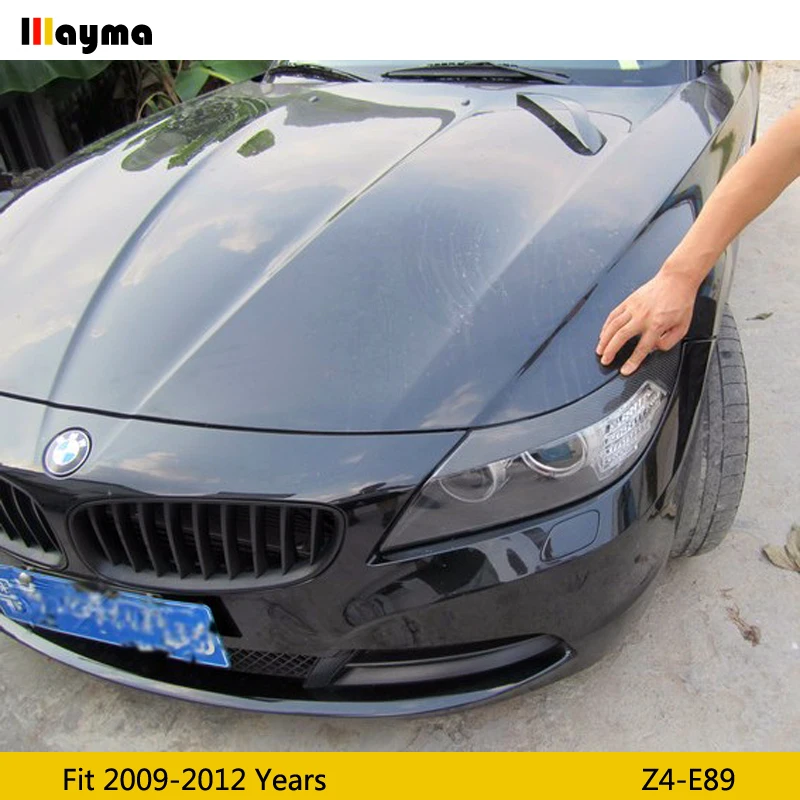Углеродное волокно фара бровей Веки для BMW Z4 2009 2012 E89 стекловолокно грунтовка