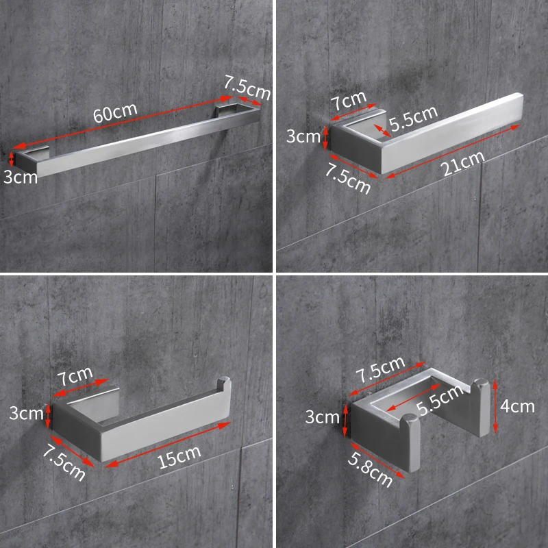 Набор аксессуаров для ванной комнаты из нержавеющей стали вешалка полотенец