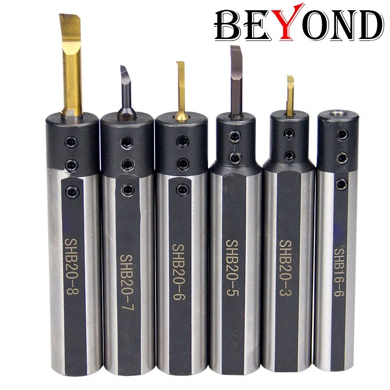 

BEYOND Boring Tool Bar SHB SHB12 SHB16 SHB20 2 3 4 5 6 7 8 10 12 mm Lathe Cutter Sleeve Round shank CNC Cutting Holder