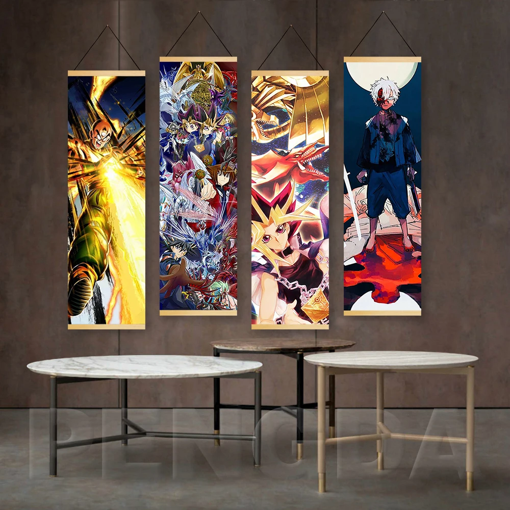 

Nordic Hanging Wall Art Prints Poster Japan One Punch Man Anime Pictures Hipster Pop Scroll Canvas Painting Kids Room Home Decor