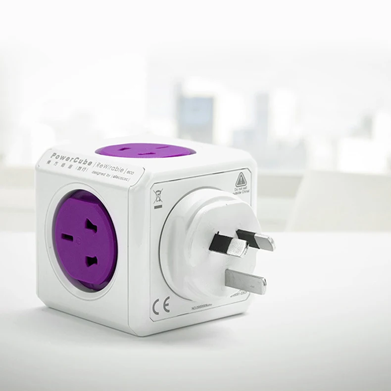 Allocacoc адаптер питания Мощность куб дорожный розетка с usb удлинитель электрический тройник розетка Переходник штекер Мощность полосы ЕС США CN 4 удлинитель с USB Порты для Австралия Новая Зеландия Japan10A 2500W