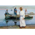 5D алмазная живопись Иисус Питер по морю, сделай сам, вышивка крестиком, мозаика, круглая стразы, украшение для дома