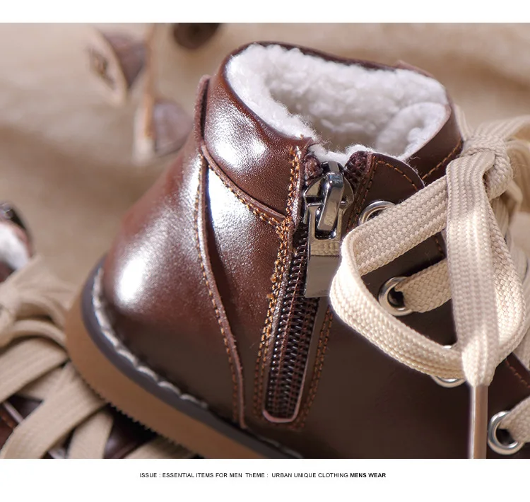 Осенне-зимние новые детские ботинки Мартенс удобная теплая детская модная