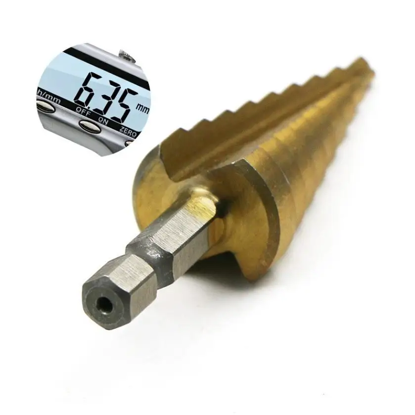 

4241 Material Hexagonal Shank Step Drill/Pagoda Drill/Twist Drill Steel Plate Hole 4-12 Single