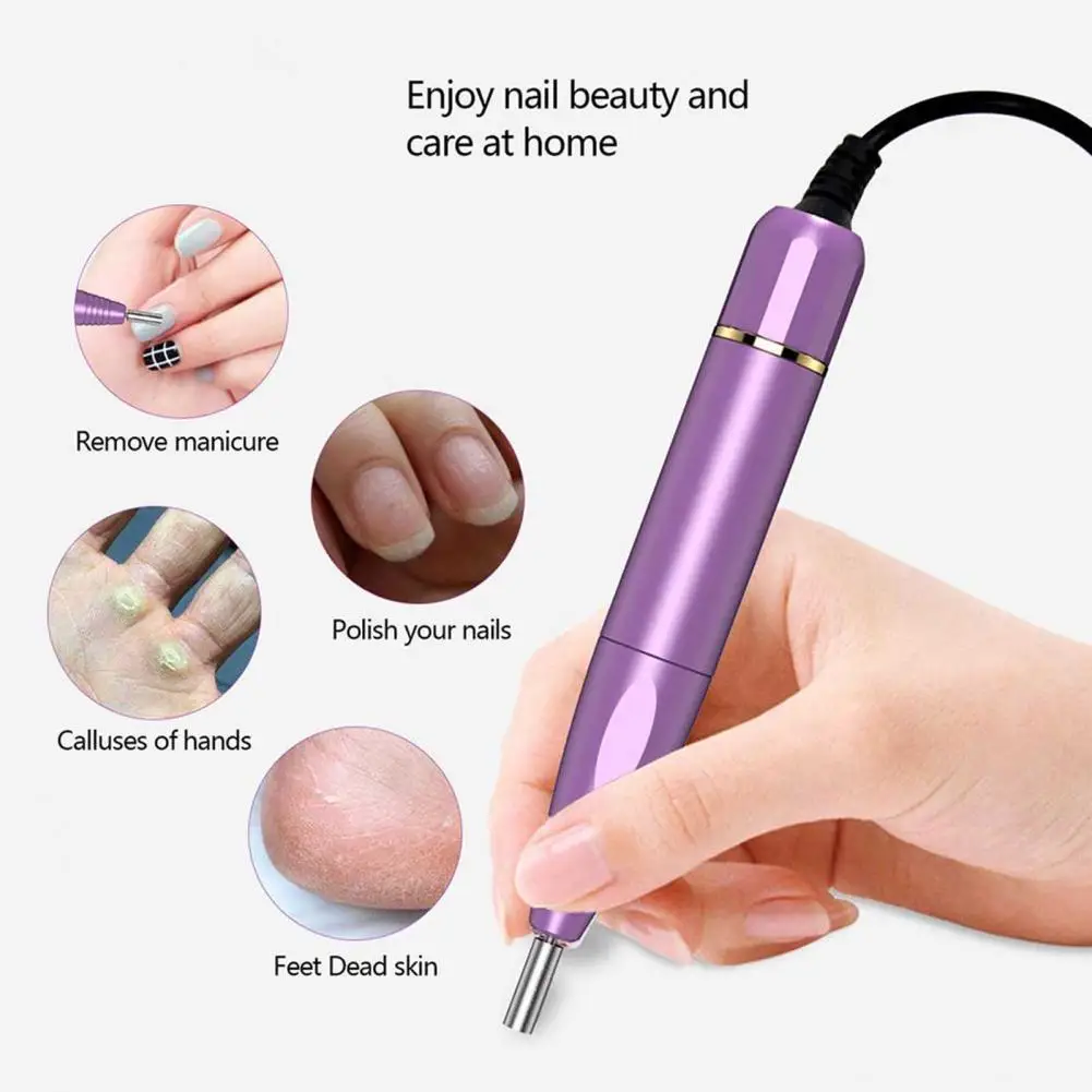 

Nail Drill High Rotation Speed Nail Polishing Aluminum Alloy Manicure Electric Grind Machine for Salon наклейки для ногтей
